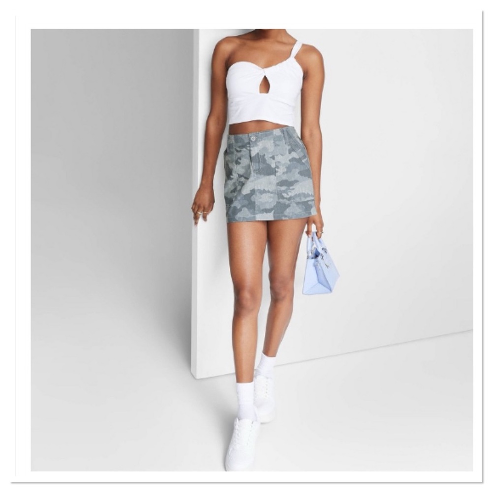 Women’s Mid-Rise Cargo Mini Skirt Wild Fable